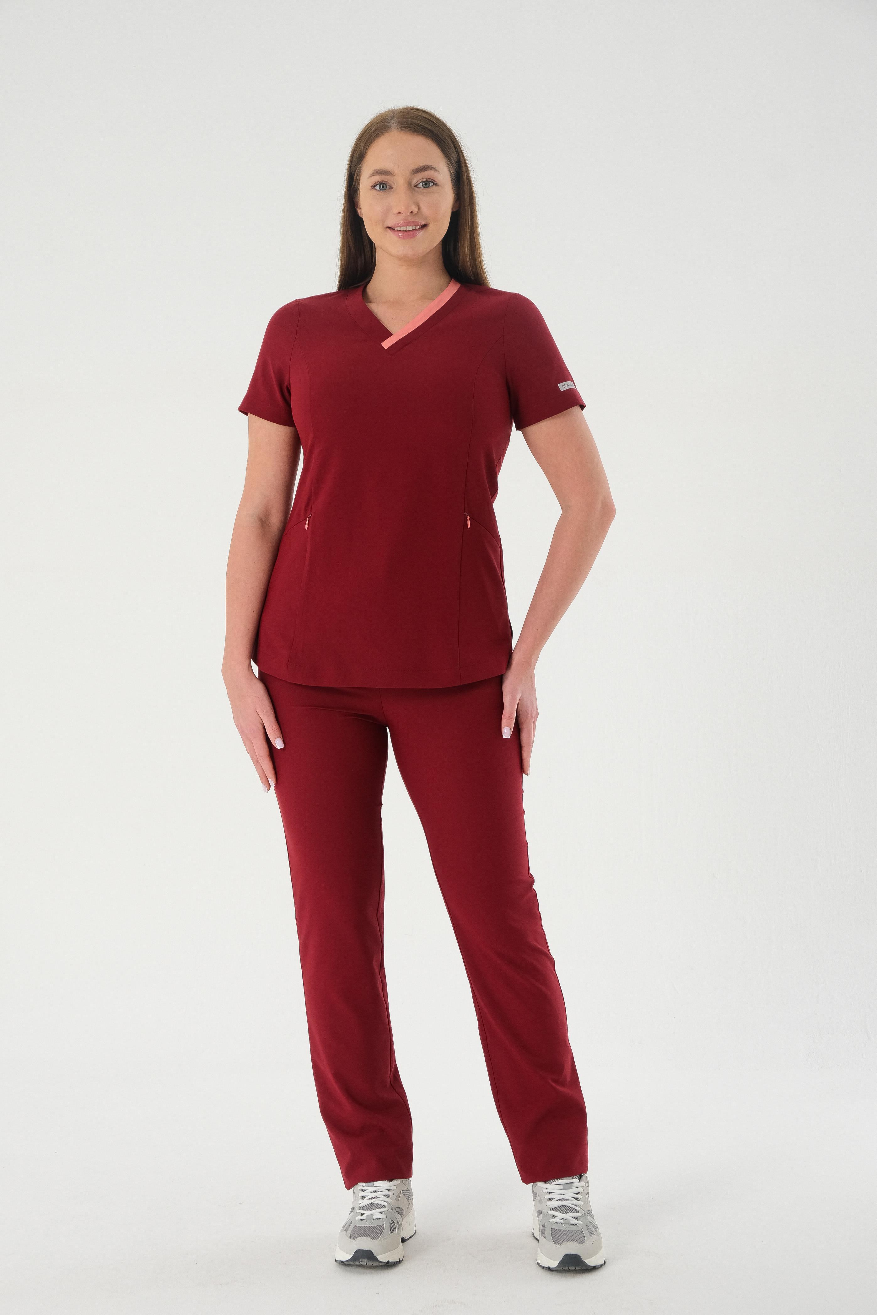 Premium NICOLA MED Cerrahi Üst - Bordo