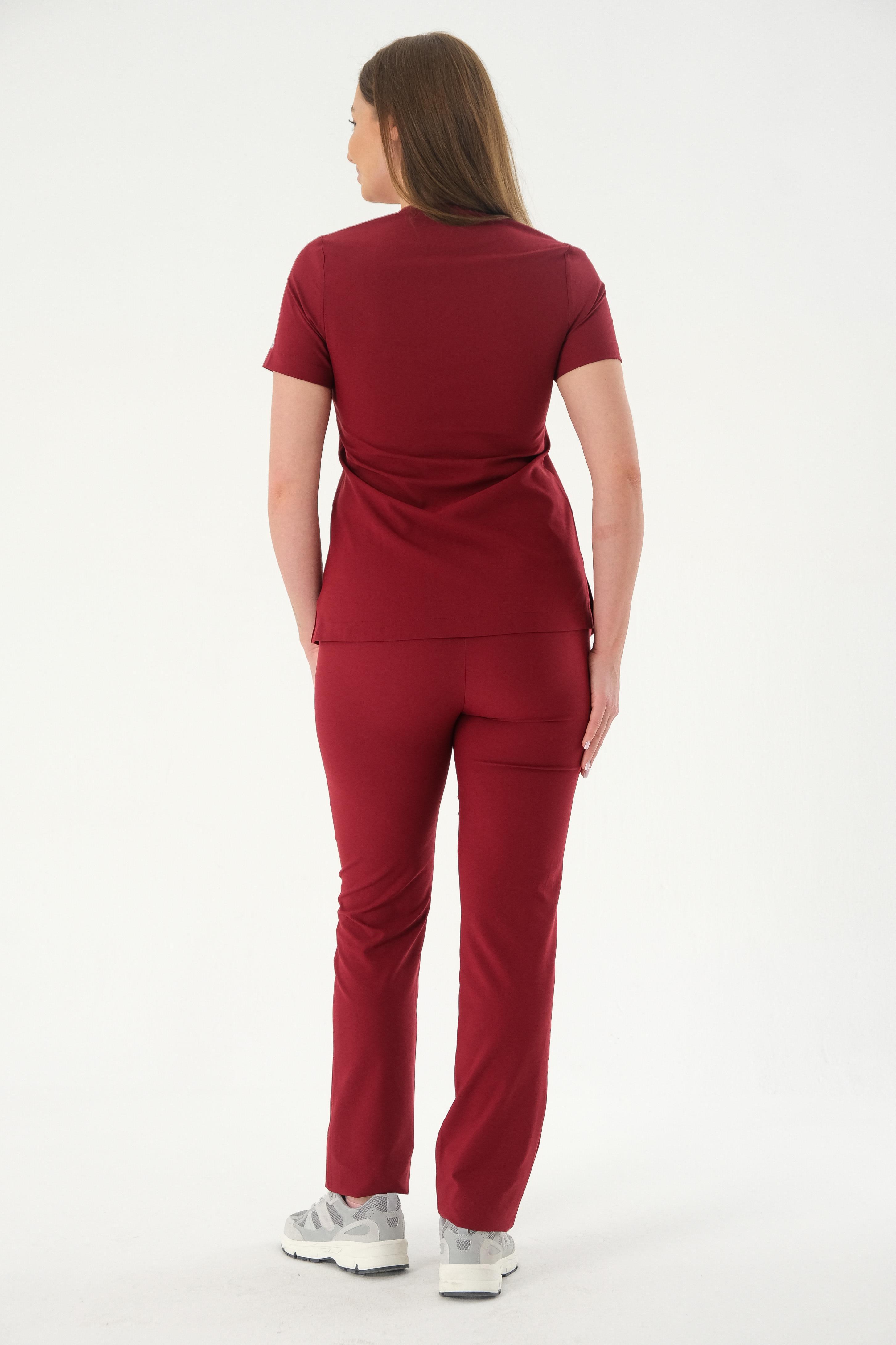 Premium NICOLA MED-MOON 912 Kadın Cerrahi Takım - Bordo