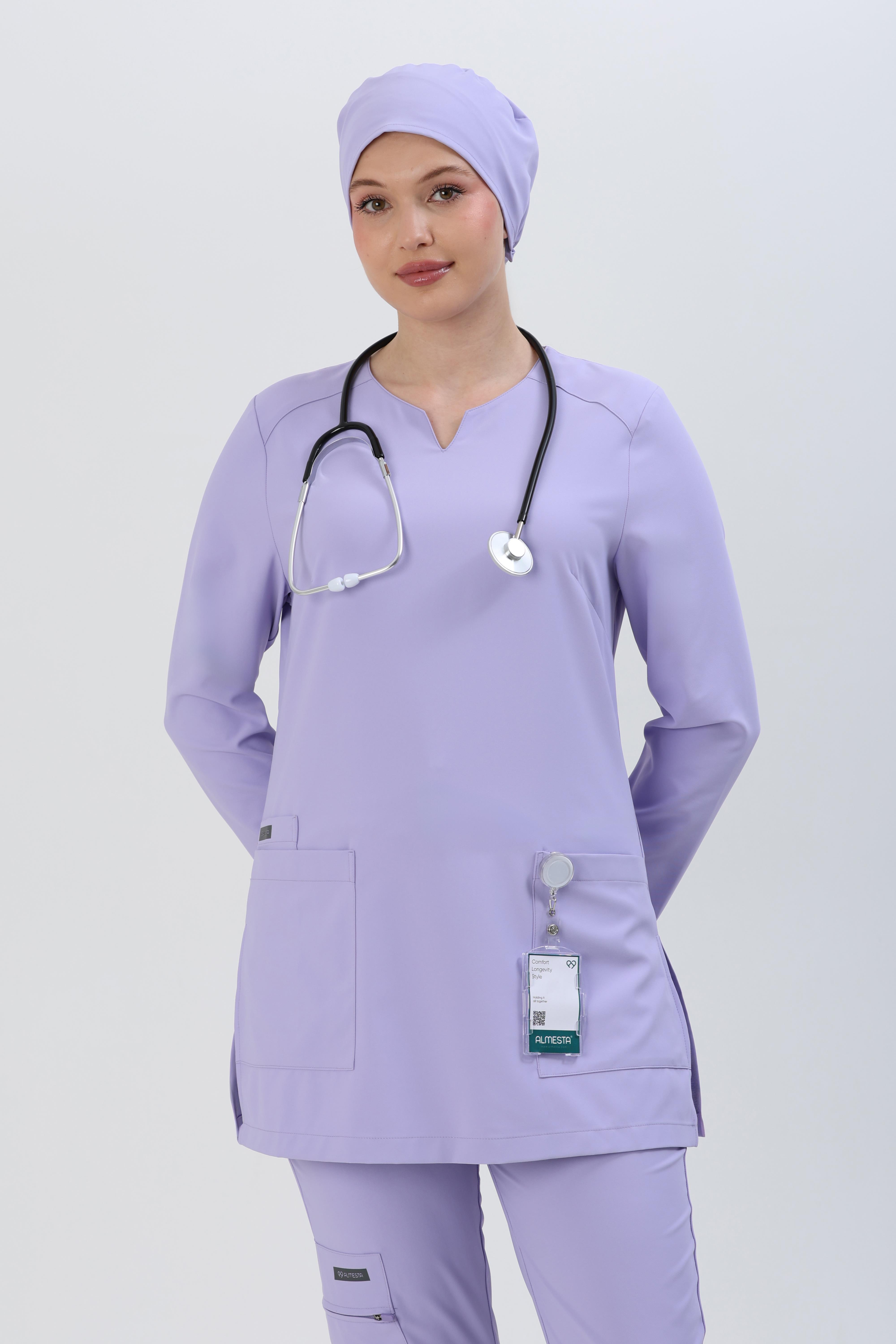 Premium PERLA 926 Cerrahi Tesettür Üst - Lila