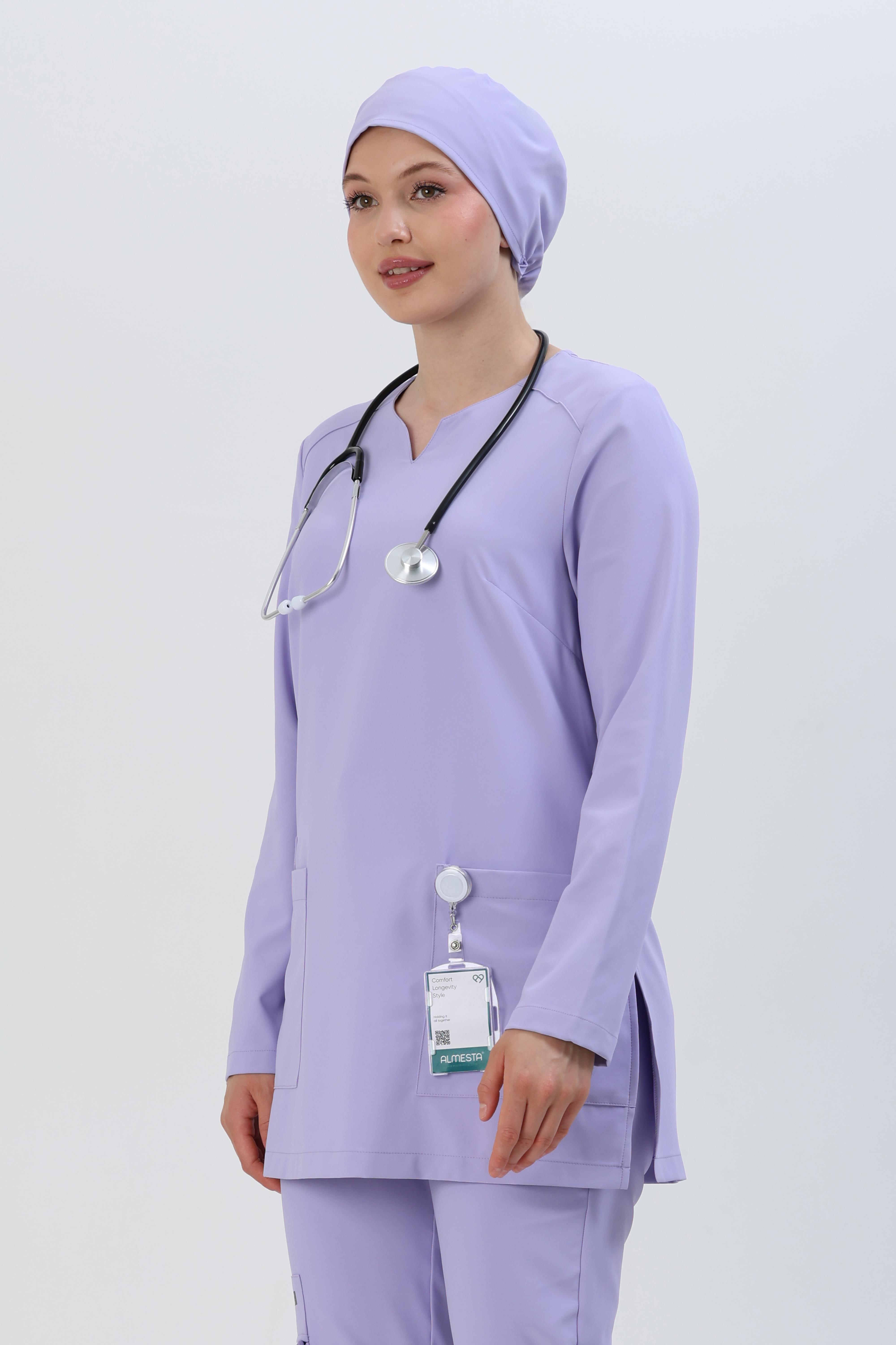 Premium PERLA 926 Cerrahi Tesettür Üst - Lila