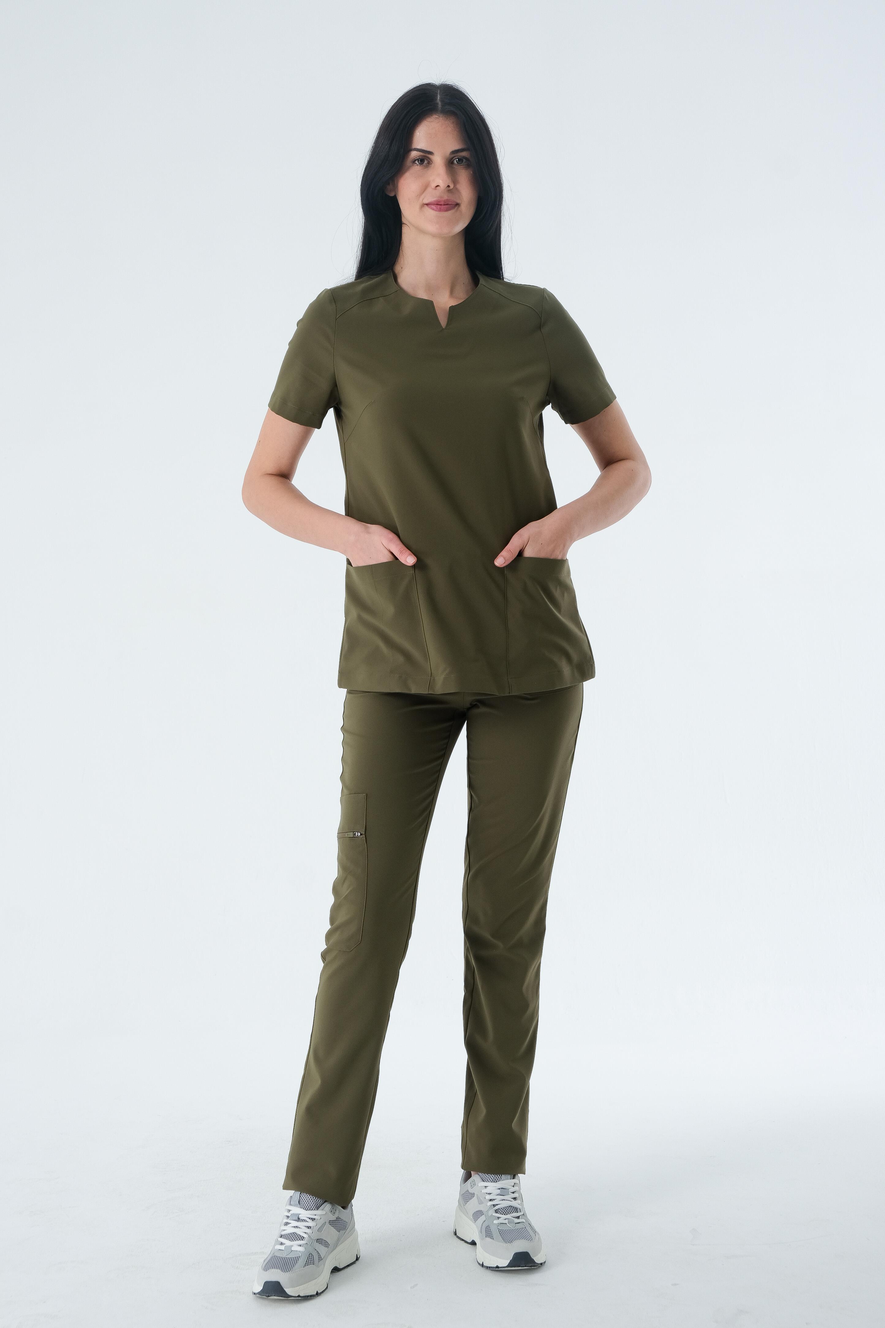 Premium PERLA926 Cerrahi Pantolon - Haki Yeşil