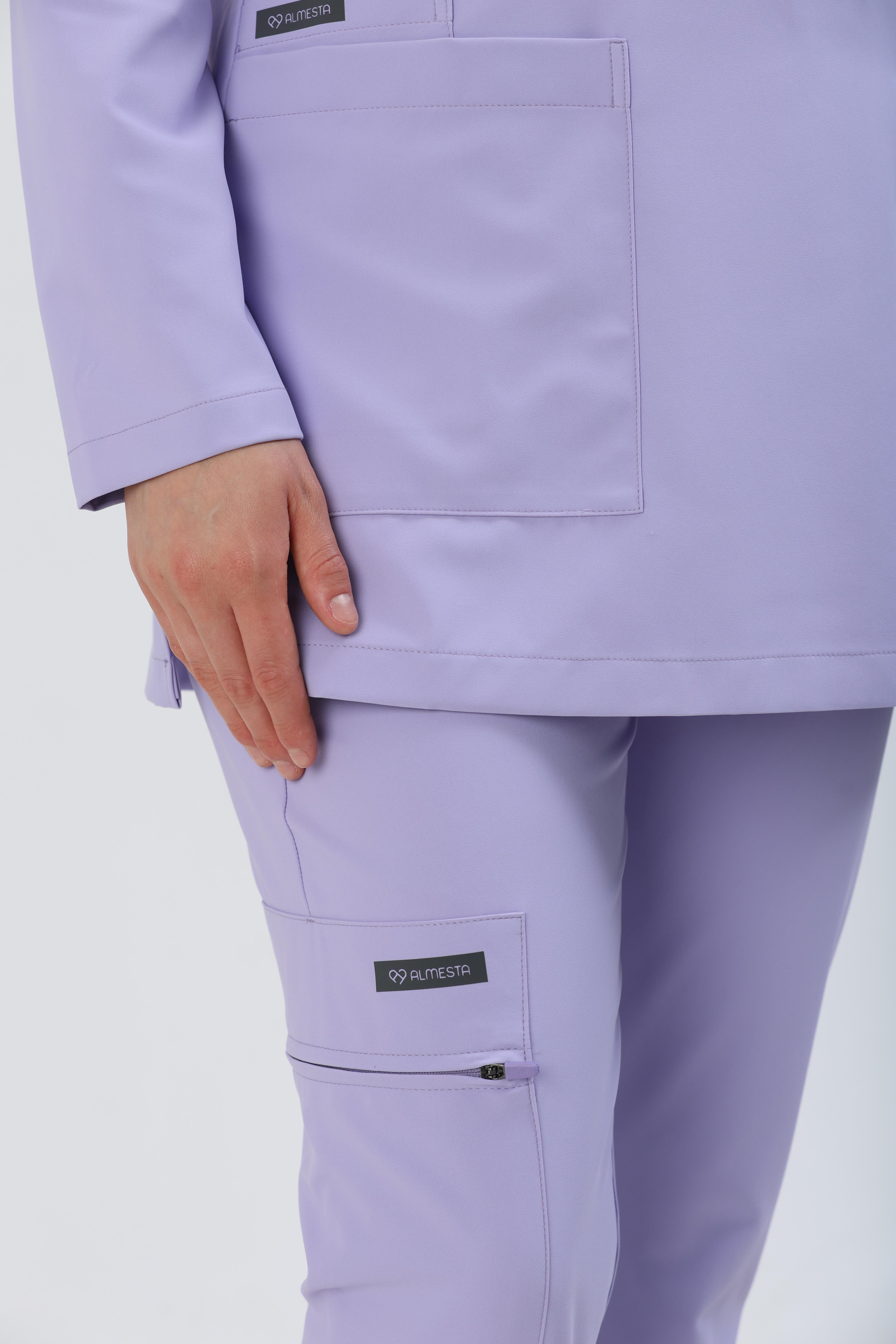 Premium PERLA926 Cerrahi Pantolon - Lila