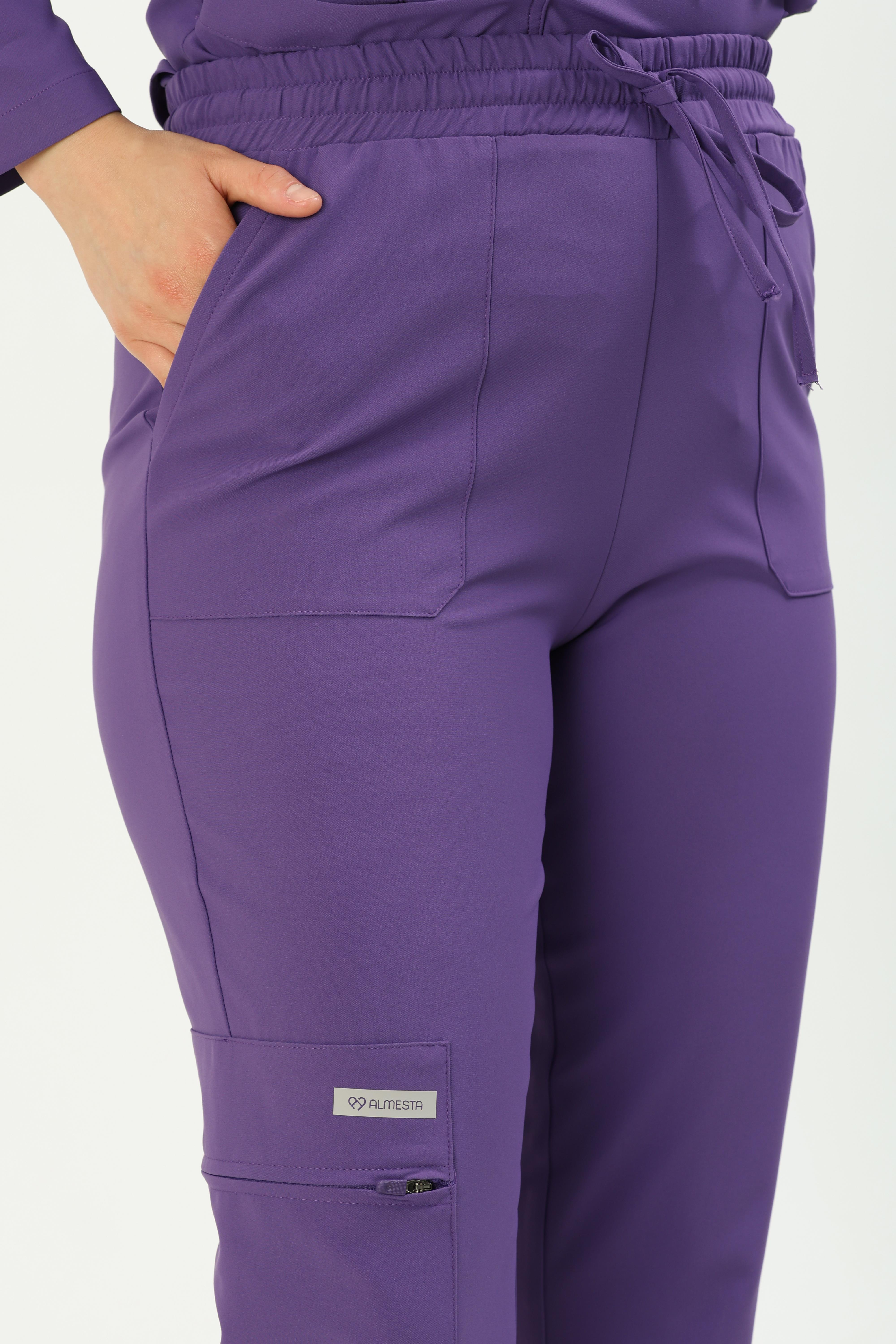 Premium PERLA926 Cerrahi Pantolon - Mor