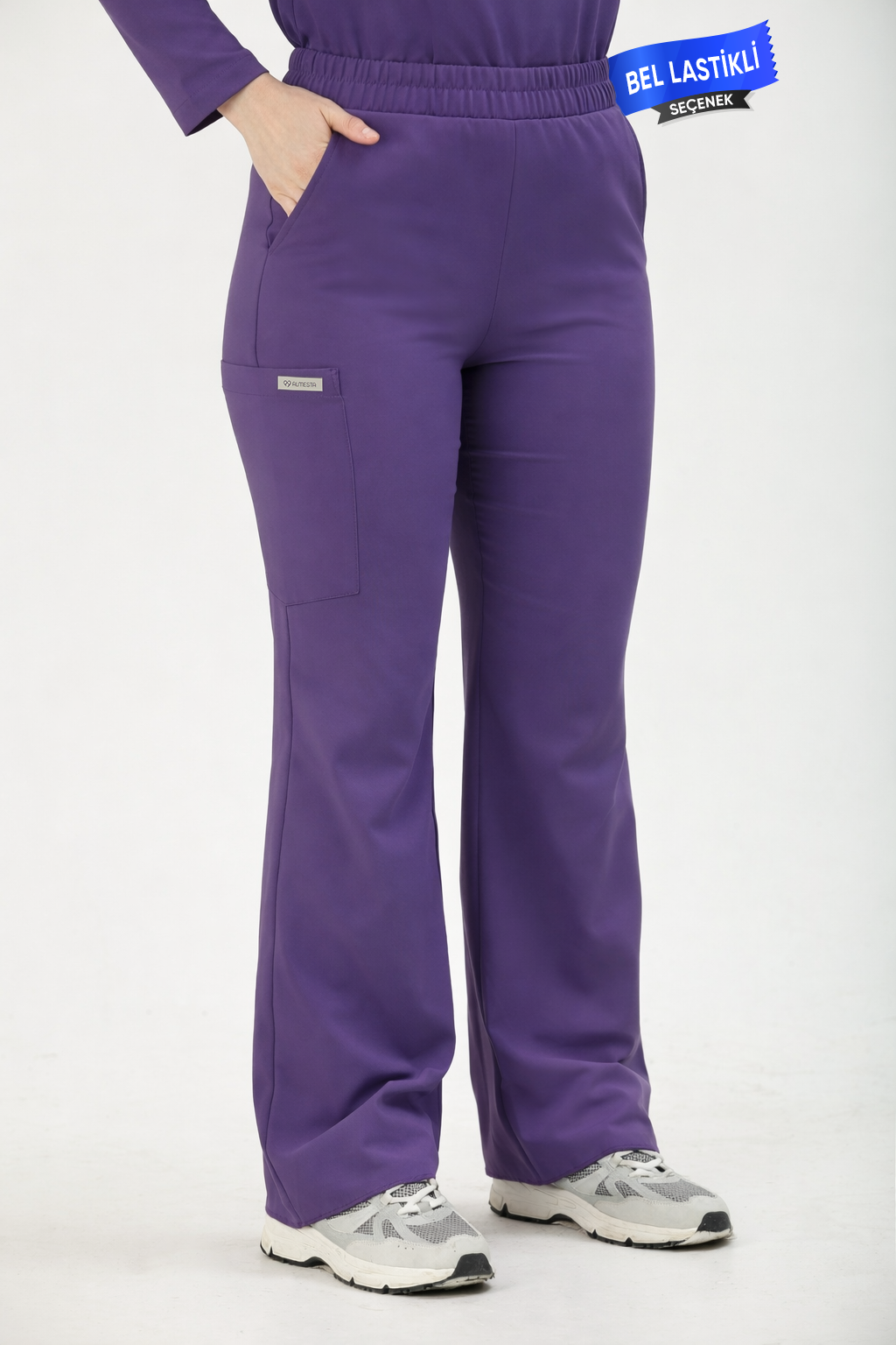 Premium LİANA Cerrahi Pantolon - Mor