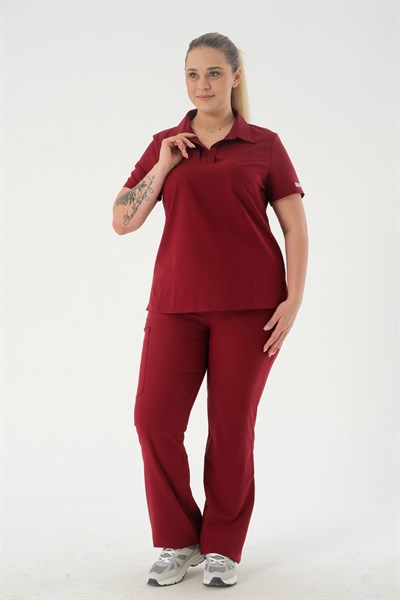 Premium LİANA Cerrahi Pantolon - Bordo