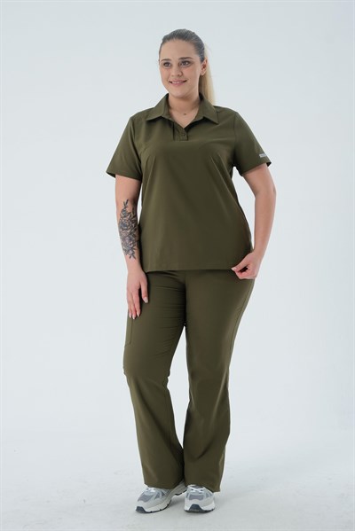 Premium LİANA Cerrahi Pantolon - Haki Yeşil