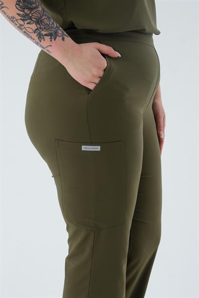 Premium AGNES Cerrahi Pantolon - Haki Yeşil