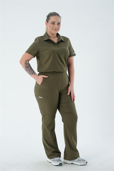 Premium LİANA Cerrahi Pantolon - Haki Yeşil