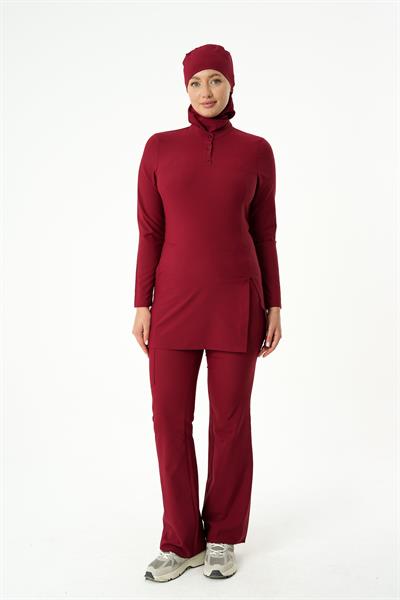 Premium ALLEGRA Cerrahi Tesettür Üst - Bordo
