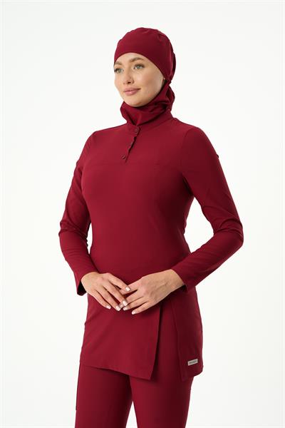 Premium ALLEGRA Cerrahi Tesettür Üst - Bordo