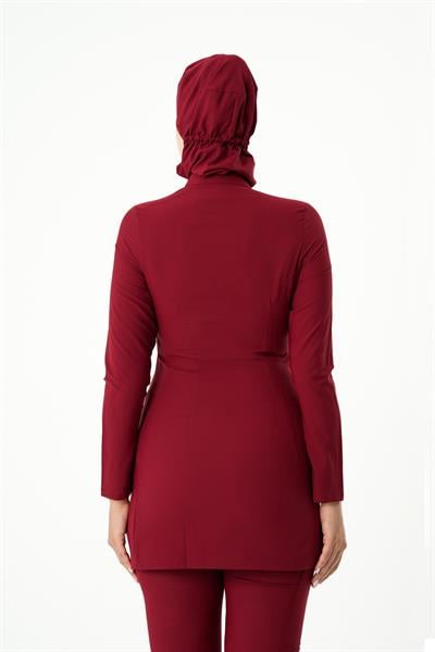 Premium ALLEGRA Cerrahi Tesettür Üst - Bordo