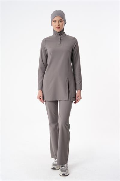 Premium ALLEGRA Cerrahi Tesettür Üst - Gri