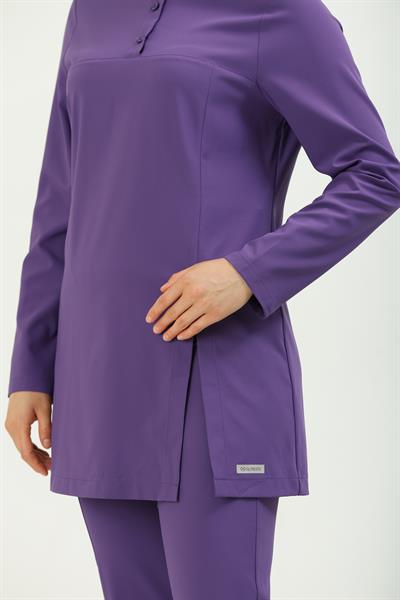 Premium ALLEGRA Cerrahi Tesettür Üst - Mor
