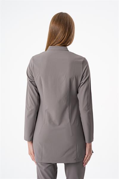 Premium ANKA Hamile Cerrahi Üst Uzun Kol - Gri