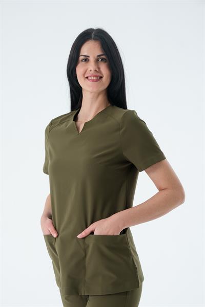 Premium ASEL798 Cerrahi Üst - Haki Yeşil