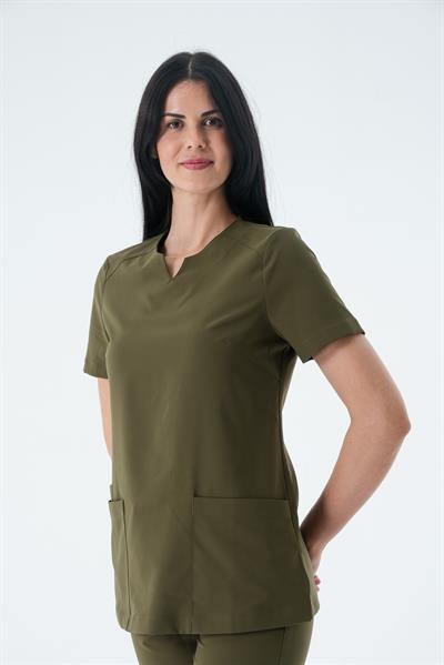 Premium ASEL798-PERLA926A Kadın Cerrahi Takım - Haki Yeşil