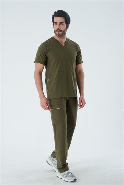 Premium AZE 968 Cerrahi Pantolon - Haki Yeşil