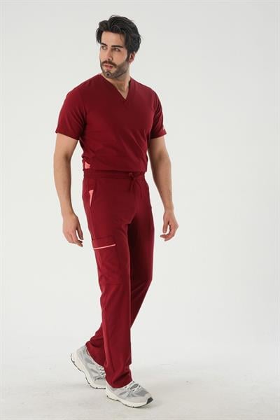Premium AZE 968 Cerrahi Pantolon - Bordo