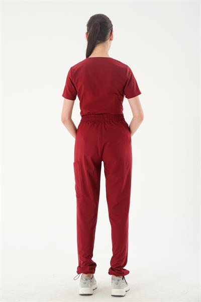 Premium BIANCA ONE Cerrahi Pantolon - Bordo