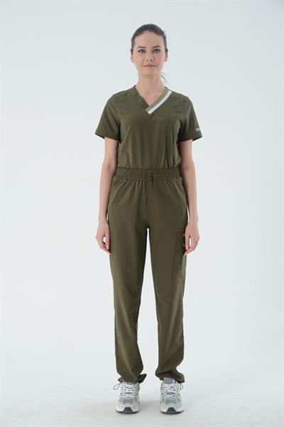 Premium BIANCA ONE Cerrahi Pantolon - Haki Yeşil