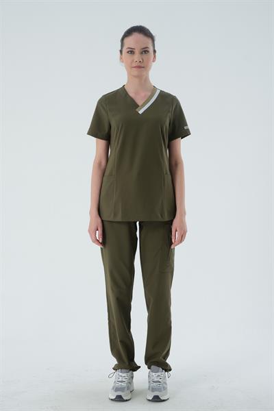 Premium BIANCA ONE Cerrahi Pantolon - Haki Yeşil
