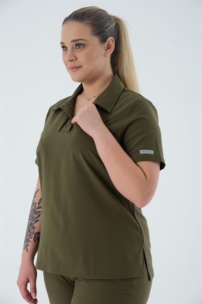 Premium BRONTE Cerrahi Üst - Haki Yeşil