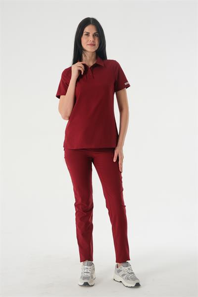 Premium DOLLY ONE Cerrahi Pantolon - Bordo