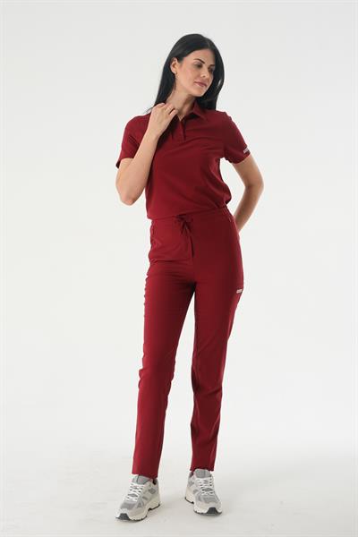 Premium DOLLY ONE Cerrahi Pantolon - Bordo