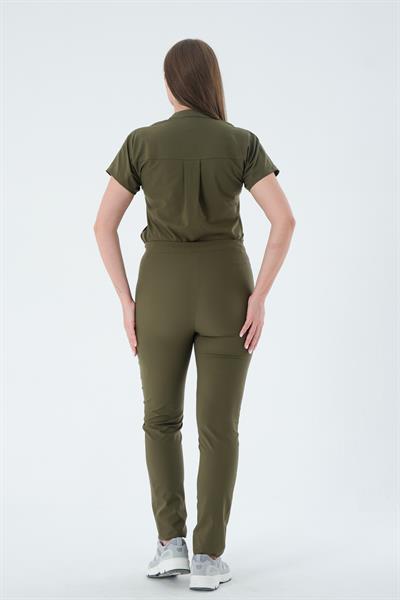 Premium DOLLY ONE Cerrahi Pantolon - Haki Yeşil