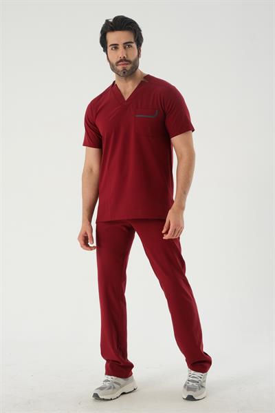 Premium DOMANIC Cerrahi Üst - Bordo