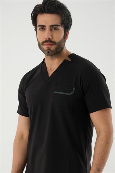 Premium DOMANIC Cerrahi Üst - Siyah