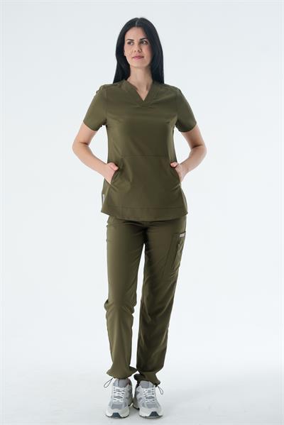Premium DORE Cerrahi Üst - Haki Yeşil