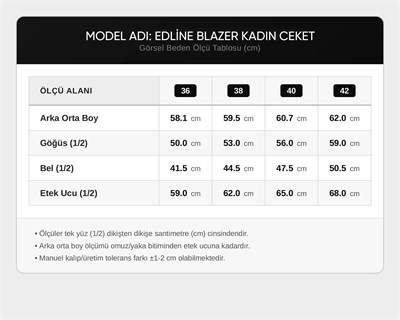 EDLINE Blazer Koyu Lacivert Kadın Ceket