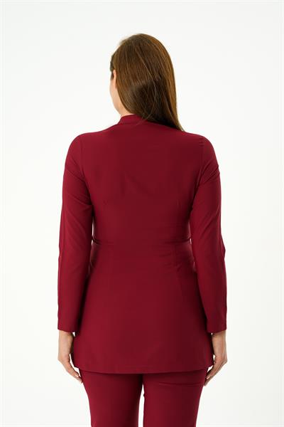 Premium FLORANCE Hamile Cerrahi Üst Uzun Kol - Bordo