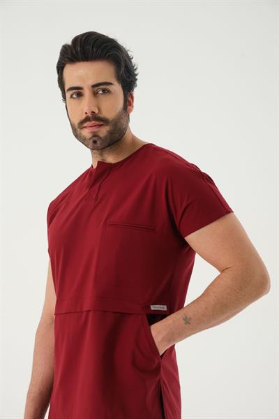 Premium GILBERT TWO Cerrahi Üst - Bordo