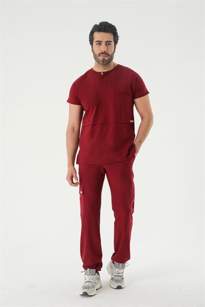 Premium GILBERT TWO-LUCAS Erkek Cerrahi Takım - Bordo