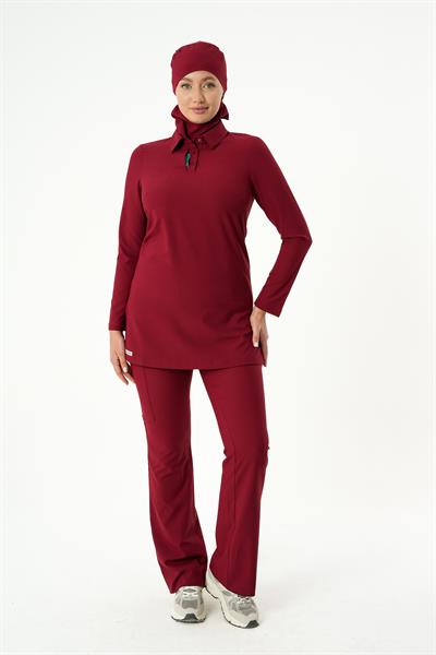 Premium GLORY Cerrahi Tesettür Üst - Bordo