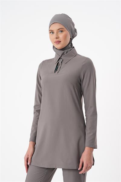 Premium GLORY Cerrahi Tesettür Üst - Gri