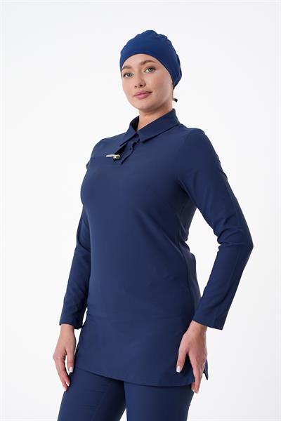Premium GLORY Cerrahi Tesettür Üst - Lacivert