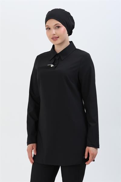 Premium GLORY Cerrahi Tesettür Üst - Siyah