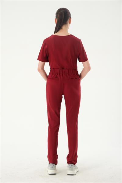 Premium HILLS Cerrahi Pantolon - Bordo