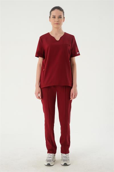 Premium HILLS Cerrahi Pantolon - Bordo