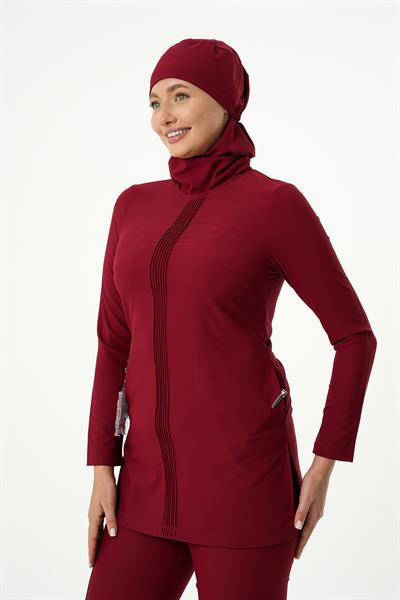 Premium LENNY Cerrahi Tesettür Üst - Bordo