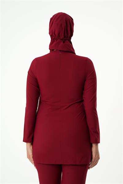 Premium LENNY Cerrahi Tesettür Üst - Bordo