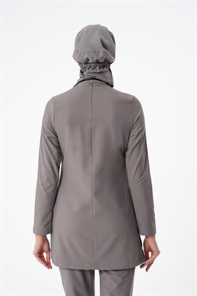 Premium LENNY Cerrahi Tesettür Üst - Gri