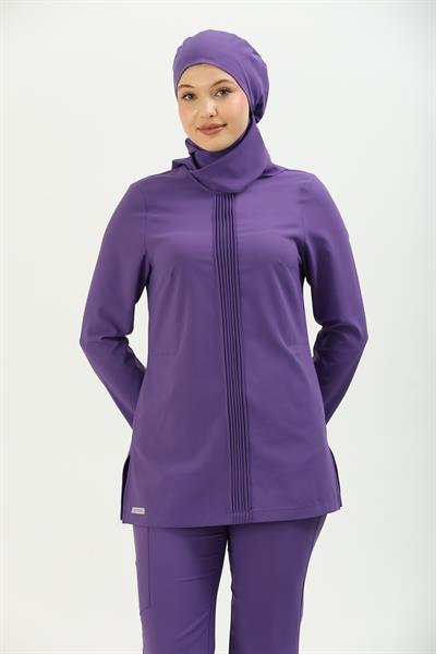 Premium LENNY Cerrahi Tesettür Üst - Mor