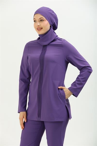 Premium LENNY Cerrahi Tesettür Üst - Mor