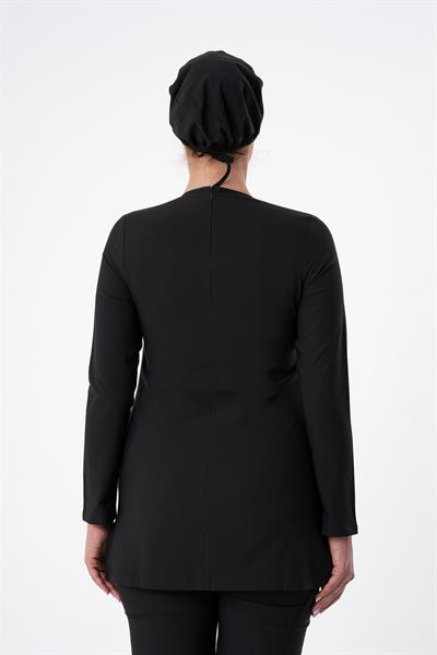 Premium LENNY Cerrahi Tesettür Üst - Siyah
