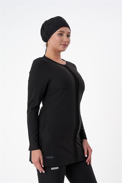 Premium LENNY Cerrahi Tesettür Üst - Siyah