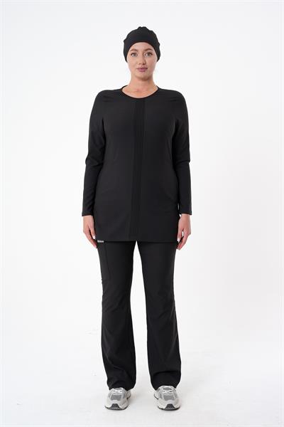 Premium LENNY Cerrahi Tesettür Üst - Siyah